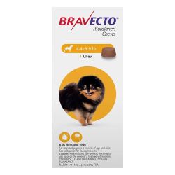 Buy Bravecto for Toy Dogs 4.4-9.9lbs(Yellow)|Discountpetmart