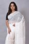 Buy the White Soft Designer Jamdani Saree at Poridheo