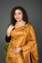 Exquisite Golden Brocade Banarasi Silk Saree 