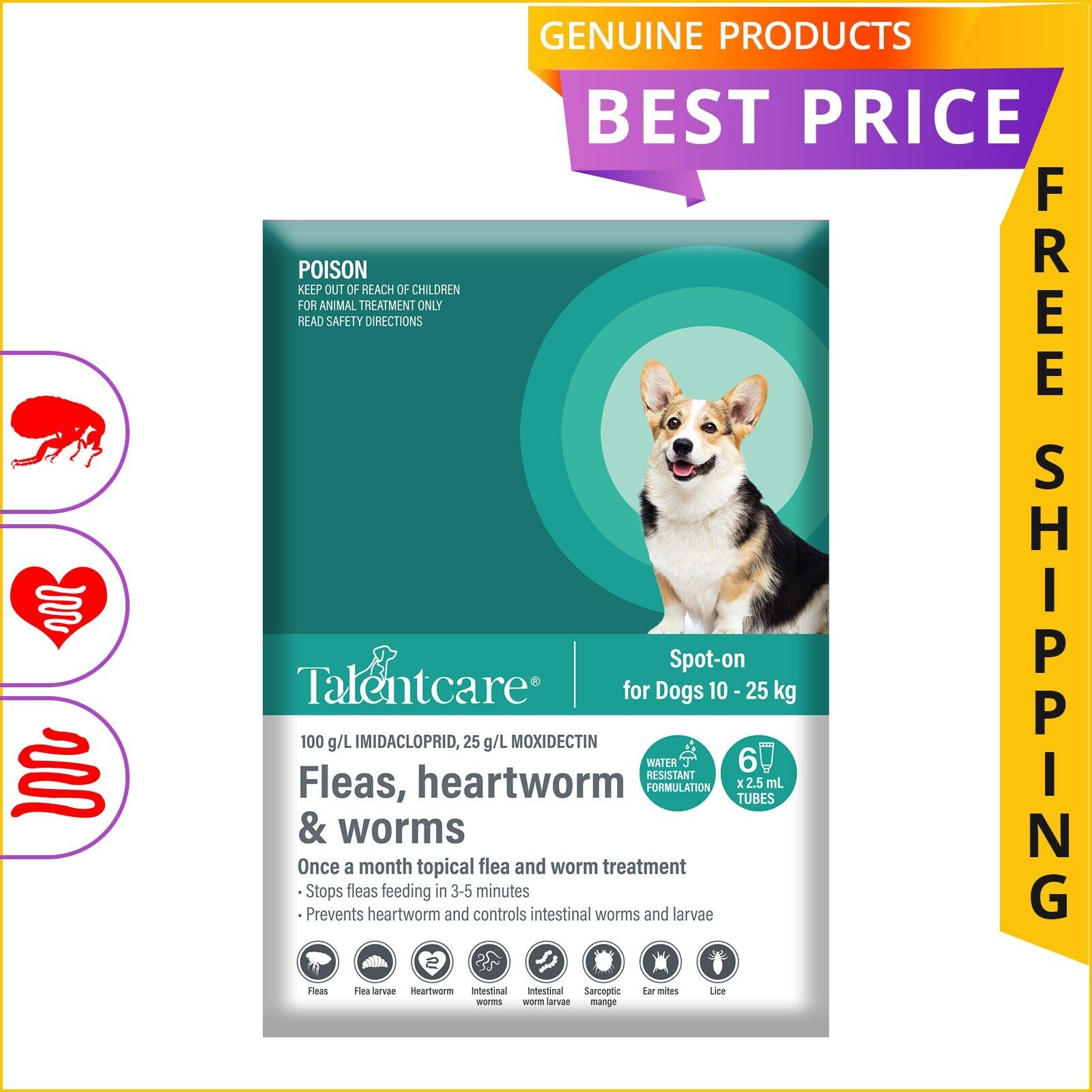 TalentCare gives your Dog complete protection from Fleas & a